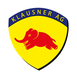 Wappen der Klausner AG mit rotem Elefanten